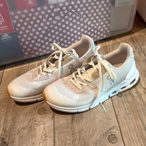 On Running Women's Cream and Gold Sneakers